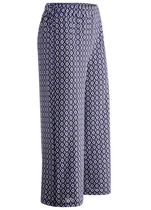 Culotten - Culotte in bequemer Schlupfform, in Größe 036 bis 054, in Farbe MARINE-WEISS-BLAU Ansicht 1