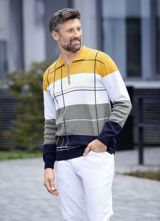 Polopullover mit Reissverschluss