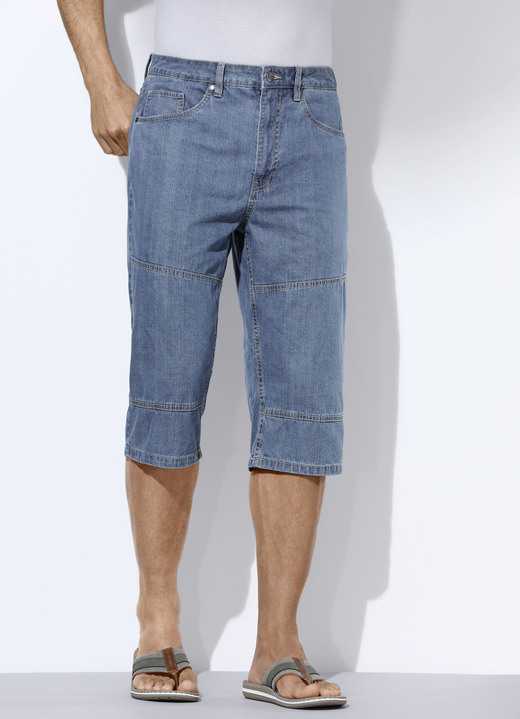 Shorts & Bermudas - Luftige Long-Bermudas in 2 Farben, in Größe 046 bis 064, in Farbe JEANSBLAU Ansicht 1