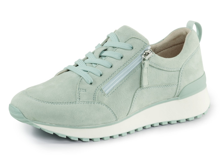 Slipper & Schnürschuhe - Caprice, trendige Damen-Sneaker, Weite G, mit herausnehmbarem Fussbett, in Größe 036 bis 042, in Farbe TÜRKIS Ansicht 1