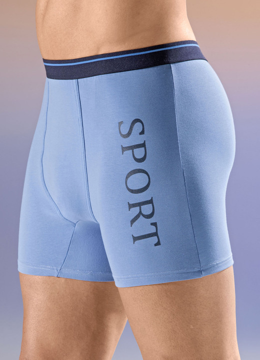 Unterhosen - Viererpack Pants mit Elastikbund, in Größe 004 bis 011, in Farbe 2X HELLBLAU, 2X MARINE Ansicht 1