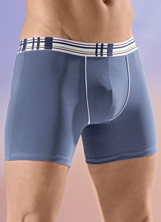 Unterhosen - Viererpack Pants mit Elastikbund, in Größe 005 bis 011, in Farbe 2X INDIGOBLAU, 2X BORDEAUX Ansicht 1