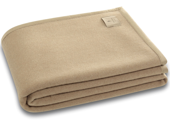 Wohndecken - Wohndecke aus Schurwolle und Kamelhaar, in Farbe CAMEL Ansicht 1