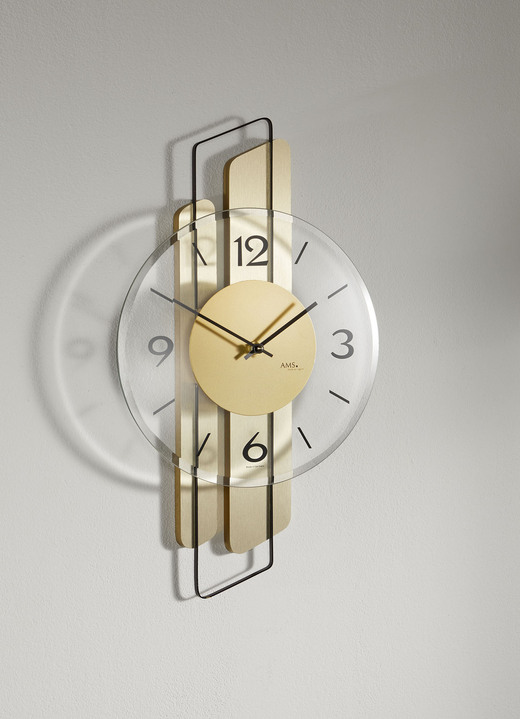 Wohnaccessoires - Wanduhr mit präzisem Quarzuhrwerk, in Farbe GOLD
