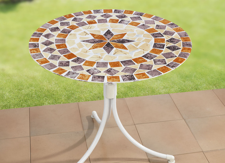 Tischdecken - Spann-Tischdecke mit mediterranem Dessin, in Größe 150 (ø 70– 86 cm) bis 190 (ø 85–105 cm), in Farbe MULTICOLOR Ansicht 1
