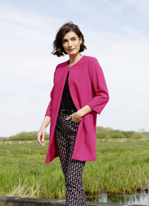 Blazer - Longblazer mit Taschen Blazer - Longblazer mit Taschen, in Größe 020 bis 050, in Farbe PINK