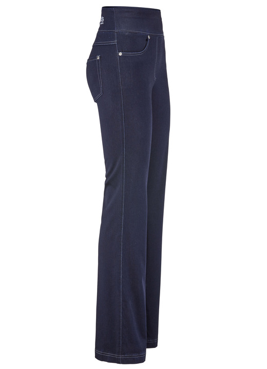 Jeans - Yoga-Jeans mit ausgestellter Fußweite , in Größe 017 bis 050, in Farbe DUNKELBLAU Ansicht 1
