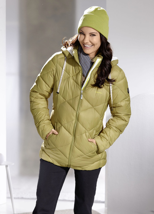 Winterjacken - Jacke mit Rautenstepp, in Größe 036 bis 050, in Farbe PISTAZIE Ansicht 1