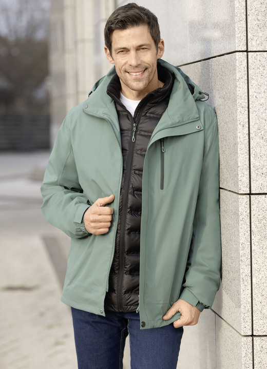 Funktionsjacken - 3-in-1-Funktionsjacke von «LPO» Funktionsjacken - 3-in-1-Funktionsjacke von «LPO», in Größe 048 bis 058, in Farbe GRÜN-SCHWARZ