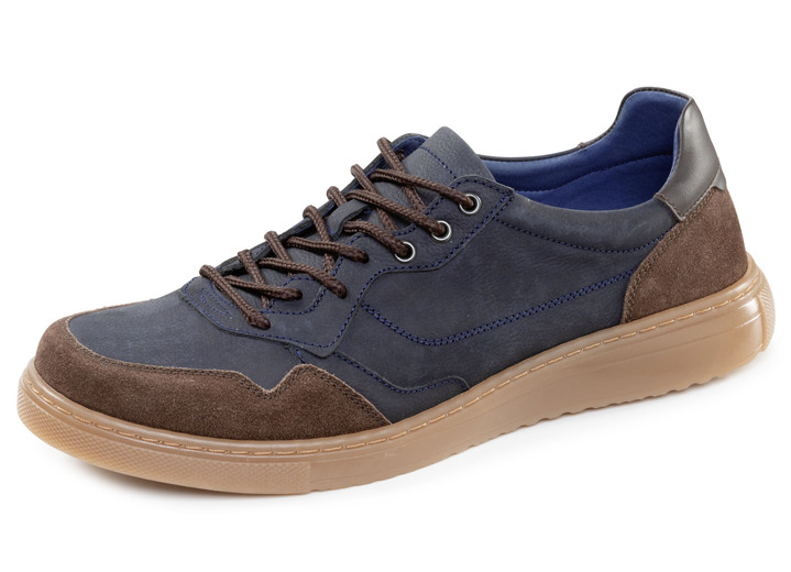 Slipper & Schnürschuhe - GINO GALANTE, klassische Herren-Schnürschuhe, mit herausnehmbarem Fussbett, in Größe 040 bis 046, in Farbe MARINE Ansicht 1