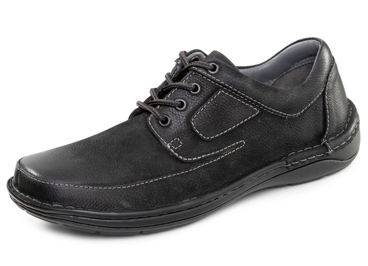 Slipper & Schnürschuhe - GINO GALANTE, klassische Herren-Schnürschuhe, mit herausnehmbarem Fussbett, in Größe 040 bis 046, in Farbe SCHWARZ Ansicht 1