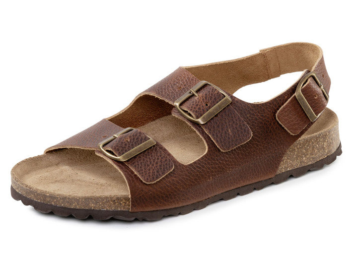 Sandalen & Pantoletten - GINO GALANTE, klassische Herren-Sandalen, Weite H, mit verstellbaren Schliessen Sandalen & Pantoletten - GINO GALANTE, klassische Herren-Sandalen, Weite H, mit verstellbaren Schliessen, in Größe 040 bis 046, in Farbe BRAUN