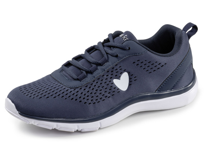 Slipper & Schnürschuhe - LAURA KENT, sommerliche Damen-Sneaker, mit herausnehmbarem Fussbett, in Größe 036 bis 042, in Farbe DUNKELBLAU Ansicht 1