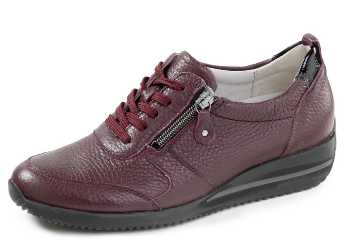 Weite H - Waldläufer, leichte Damen-Sneaker, Weite H, mit herausnehmbarem Fussbett, in Größe 3 1/2 bis 8, in Farbe BORDEAUX Ansicht 1