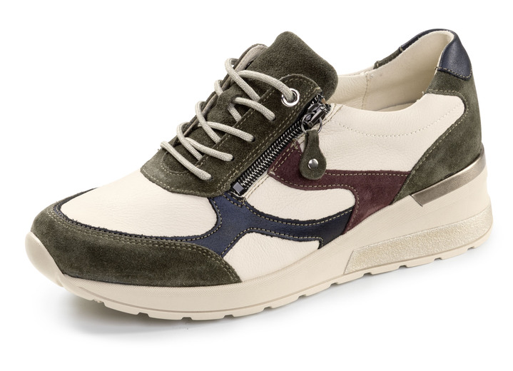 Weite H - Waldläufer, trendige Damen-Sneaker, Weite H, mit herausnehmbarem Fussbett, in Größe 3 1/2 bis 8, in Farbe BEIGE-BUNT Ansicht 1