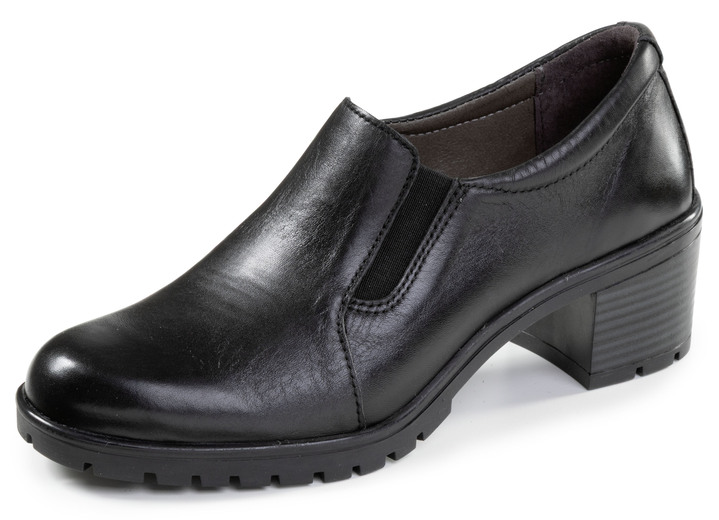 Weite H - ELENA EDEN, eleganter Damen-Trotteur, Weite H, mit herausnehmbarem Fussbett, in Größe 036 bis 042, in Farbe SCHWARZ Ansicht 1