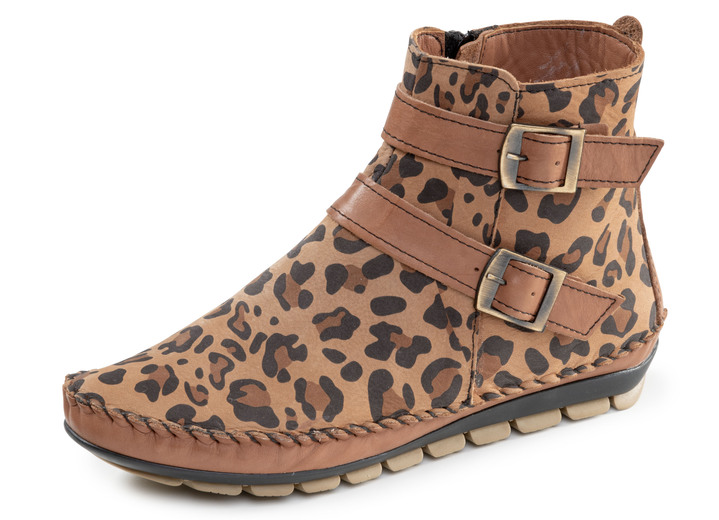 Stiefel & Stiefeletten - Gemini, trendige Damen-Boots, Weite G, mit herausnehmbarem Fussbett, in Größe 036 bis 042, in Farbe BRAUN Ansicht 1