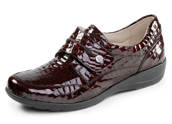Weite H - Caprice, elegante Damen-Slipper, Weite H, mit herausnehmbarem Fussbett, in Größe 036 bis 042, in Farbe BURGUND Ansicht 1