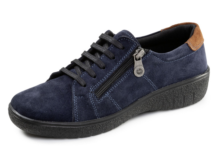 Slipper & Schnürschuhe - ELENA EDEN, bequeme Damen-Schnürschuhe, Weite G, mit herausnehmbarem Fussbett, in Größe 036 bis 042, in Farbe MARINE Ansicht 1