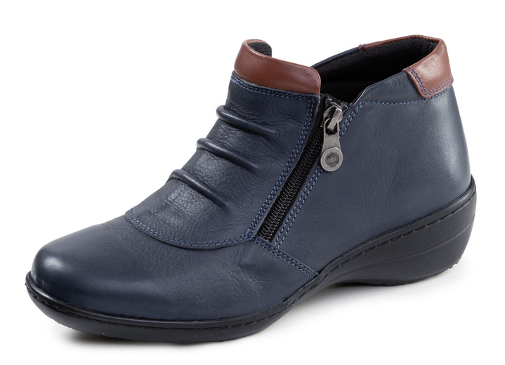 Stiefel & Stiefeletten - ELENA EDEN, bequeme Damen-Boots, Weite H, mit herausnehmbarem Fussbett, in Größe 036 bis 042, in Farbe MARINE-BRAUN Ansicht 1