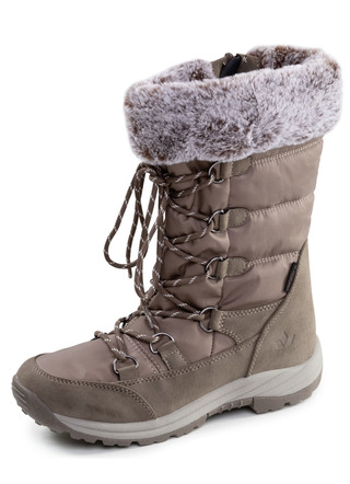 Gefütterte Damen-Stiefel, Winterschuhe, mit Reissverschluss