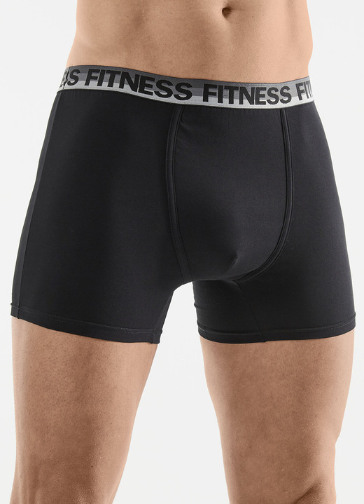 Unterhosen - Fünferpack Pants mit sportivem Elastikbund, in Größe 005 bis 011, in Farbe 3X SCHWARZ, 2X HELLGRAU MELIERT