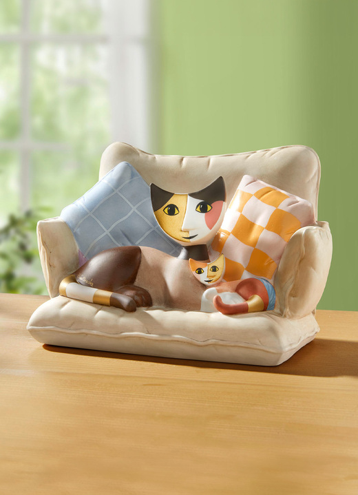 Wohnaccessoires - Katzenmama auf Sofa aus der Rosina-Wachtmeister-Kollektion, in Farbe BUNT