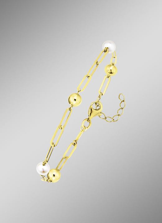 Armbänder - Armband aus Gold mit Süsswasser-Zuchtperlen, in Farbe  Ansicht 1
