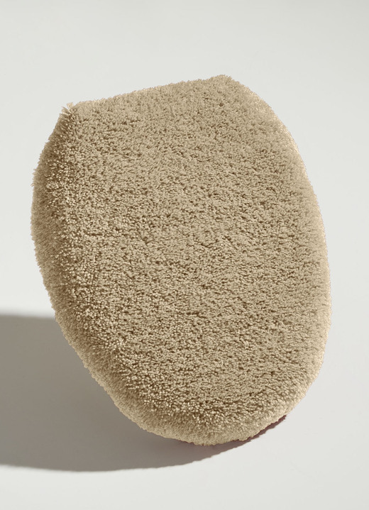 Badgarnituren - Badgarnitur mit rutschhemmender Rückseite, in Größe 100 (Vorleger halbrund, 50/ 80 cm) bis 112 (WC-Deckelbezug, 47/ 50 cm), in Farbe BEIGE-BRAUN Ansicht 1