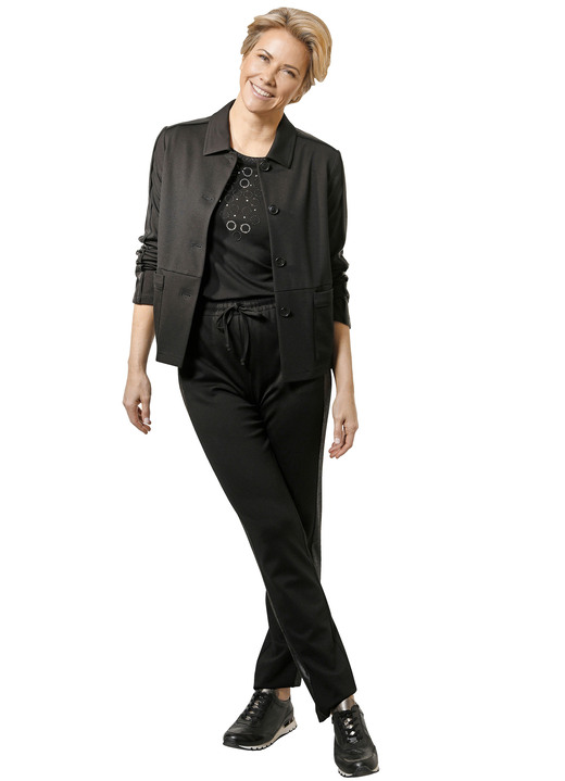 Blazer - Blazer mit Hemdkragen Blazer - Blazer mit Hemdkragen, in Größe 038 bis 046, in Farbe SCHWARZ