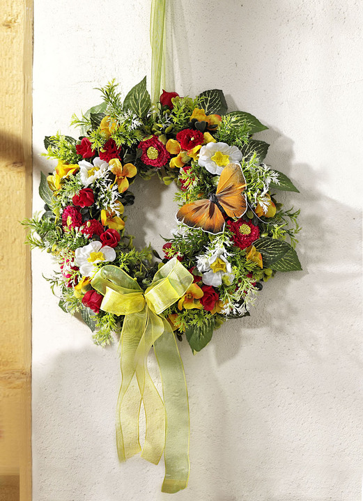 - Wand- oder Türschmuck mit Frühlingsblumen, in Farbe  Ansicht 1