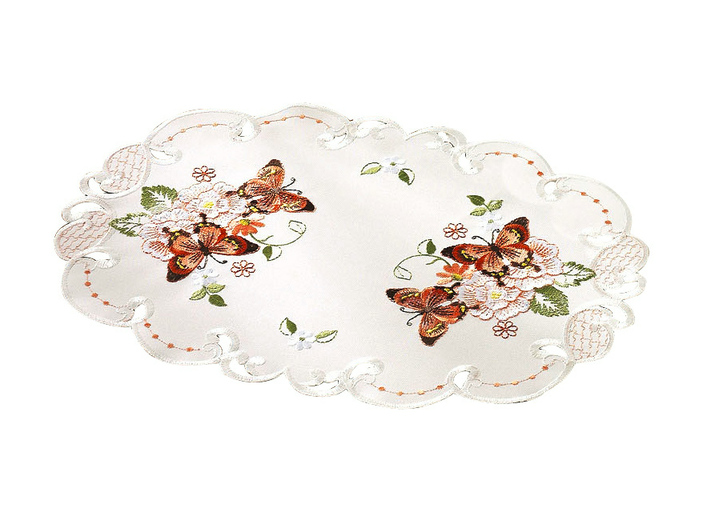 Wohnaccessoires - Elegant gestaltete Tisch- und Raumdekoration, in Größe 100 (Deckchen, 30x 45 cm) bis 404 (Kissenbezug, 40x 40 cm), in Farbe ROT Ansicht 1