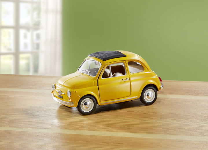 Wohnaccessoires - Bburago Fiat 500F (1965), in Farbe GELB