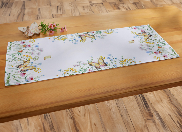 Wohnaccessoires - Herrliche Tischdecke mit Frühlingsmotiven, in Größe 110 (Läufer, 40x 90 cm) bis 404 (Kissenbezug, 40x 40 cm), in Farbe  Ansicht 1