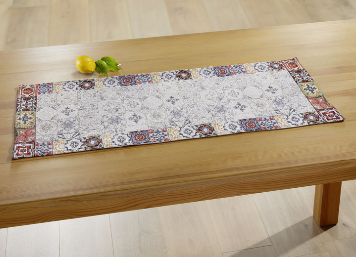 Tischdecken - Tischdekoration in Gobelin-Qualität, in Größe 150 (Läufer, 40x 90 cm) bis 185 (Tischdecke, 90x 90 cm), in Farbe BUNT Ansicht 1