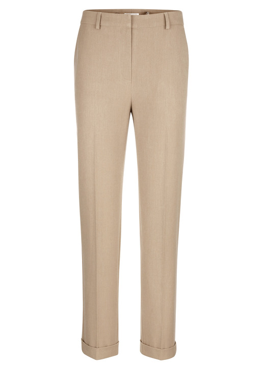Hosen mit Knopf- und Reissverschluss - Hose mit fixierten Aufschlägen, in Größe 019 bis 052, in Farbe CAMEL Ansicht 1