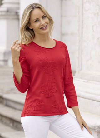 Pullover mit feiner Floralstruktur