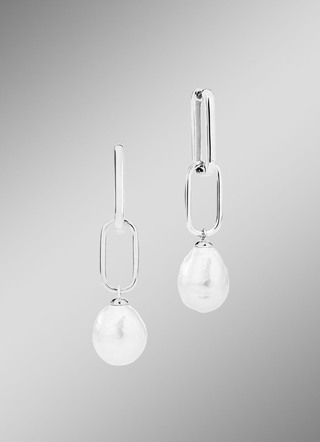 Ohrringe aus Silber mit SW-Zuchtperle
