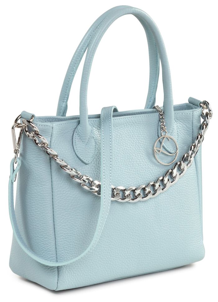 Laurina Tasche aus genarbtem Kalb-Nappaleder mit Zierkette 