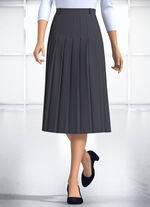 Rock mit Falten rundum DUNKELGRAU