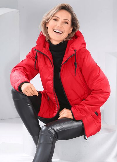 Jacke mit verl&auml;ngertem R&uuml;ckteil 