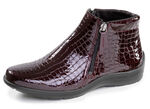 ELENA EDEN, komfortable Damen-Stiefeletten, Weite H, mit herausnehmbarem Fussbett BURGUND