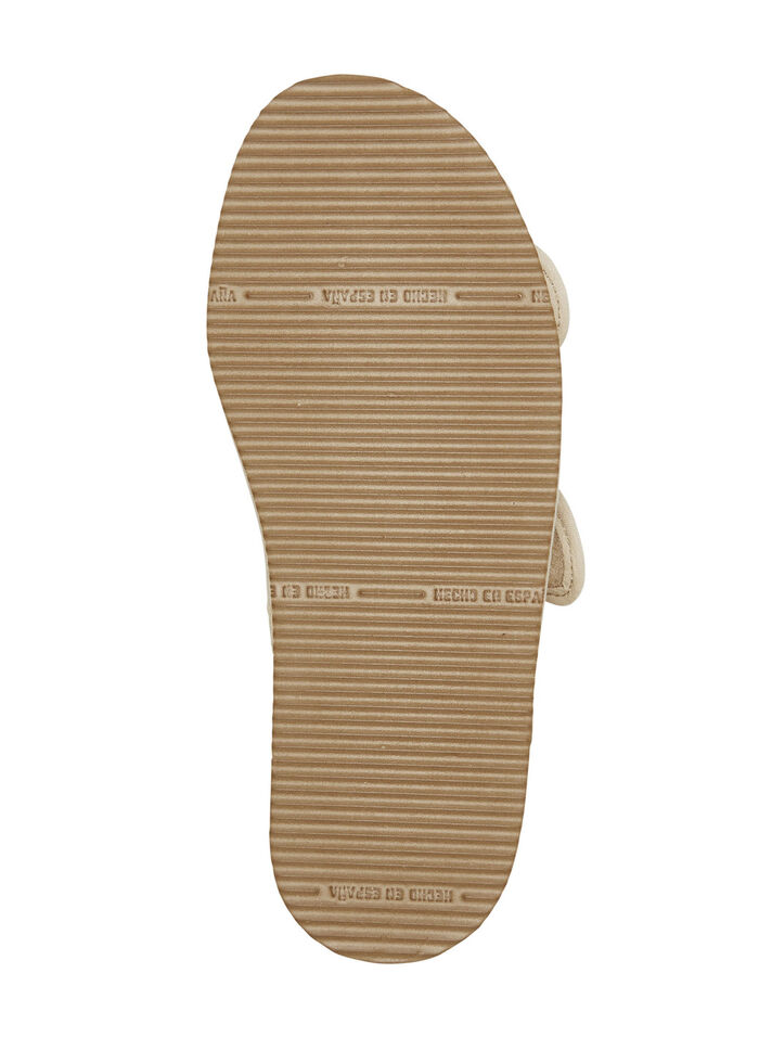 Klett-Sandale aus gepolstertem Textilmaterial BEIGE