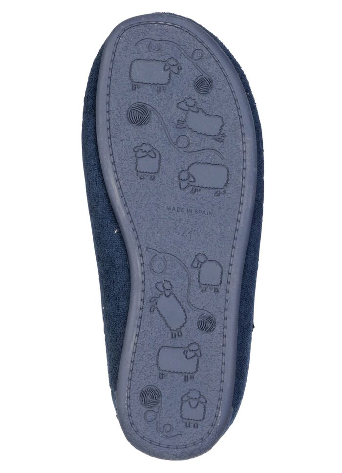 Klassische Herren-Hausschuhe, mit herausnehmbarem Fussbett BLAU