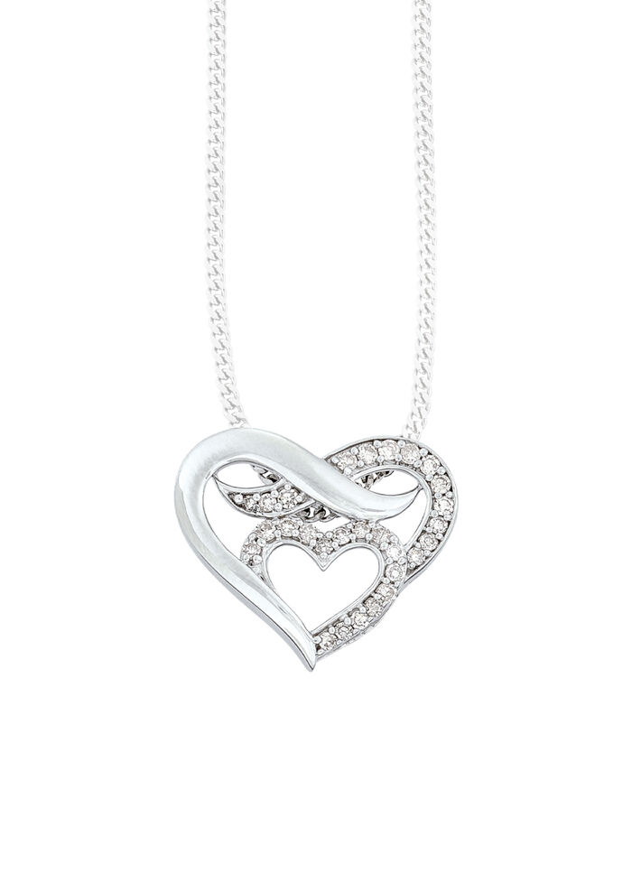 Süsser Herz-Anhänger mit Diamanten 