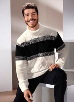 Rollkragenpullover mit Zopfmuster 