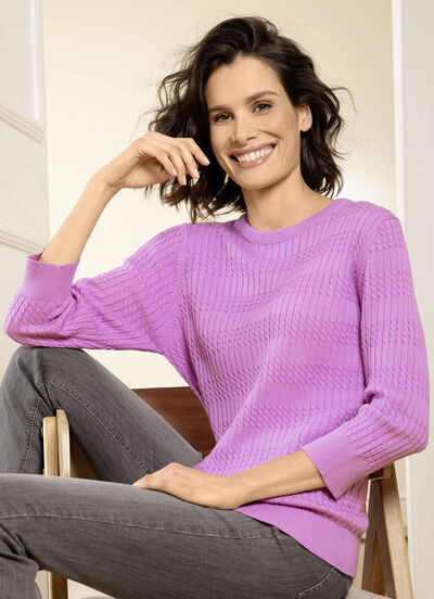 Pullover mit nachhaltig recycelter Baumwolle 