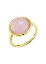 Eleganter Damenring mit echt rosa Chalcedon 
