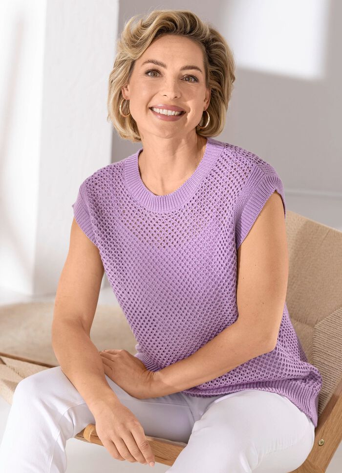 Pullunder in Netzdessin 