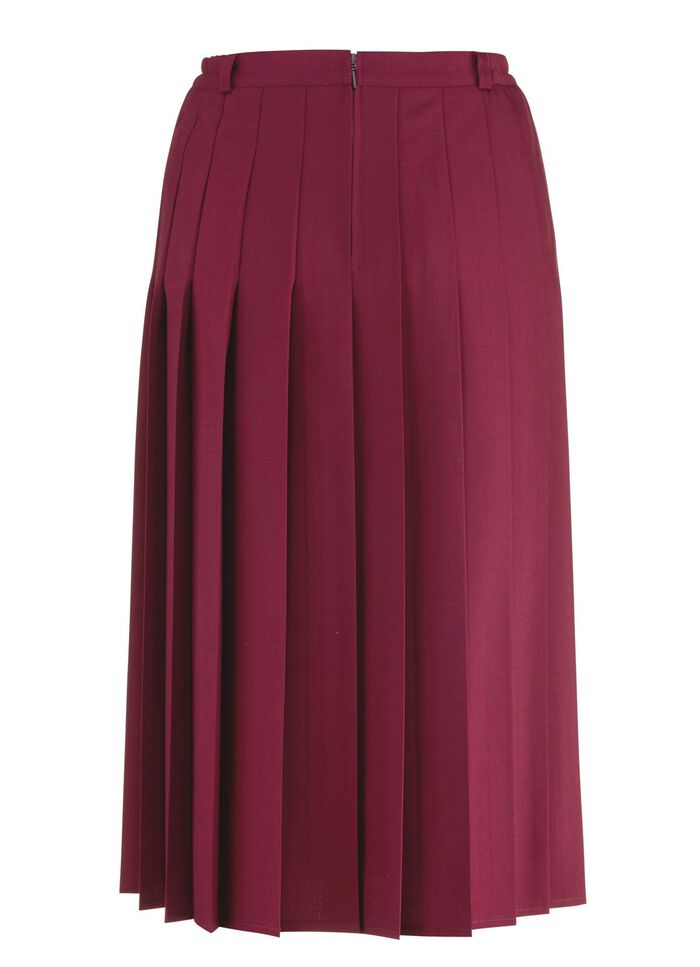 Rock mit figurg&uuml;nstigen Rundumfalten BORDEAUX